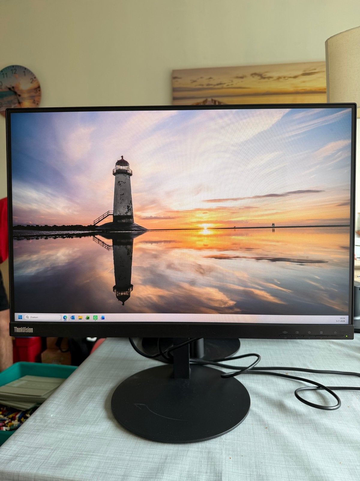 2x Lenovo ThinkVision T24d-10 Monitor - 24 inch, 1920x1200, Computers en Software, Monitoren, Ophalen, In hoogte verstelbaar, Zo goed als nieuw