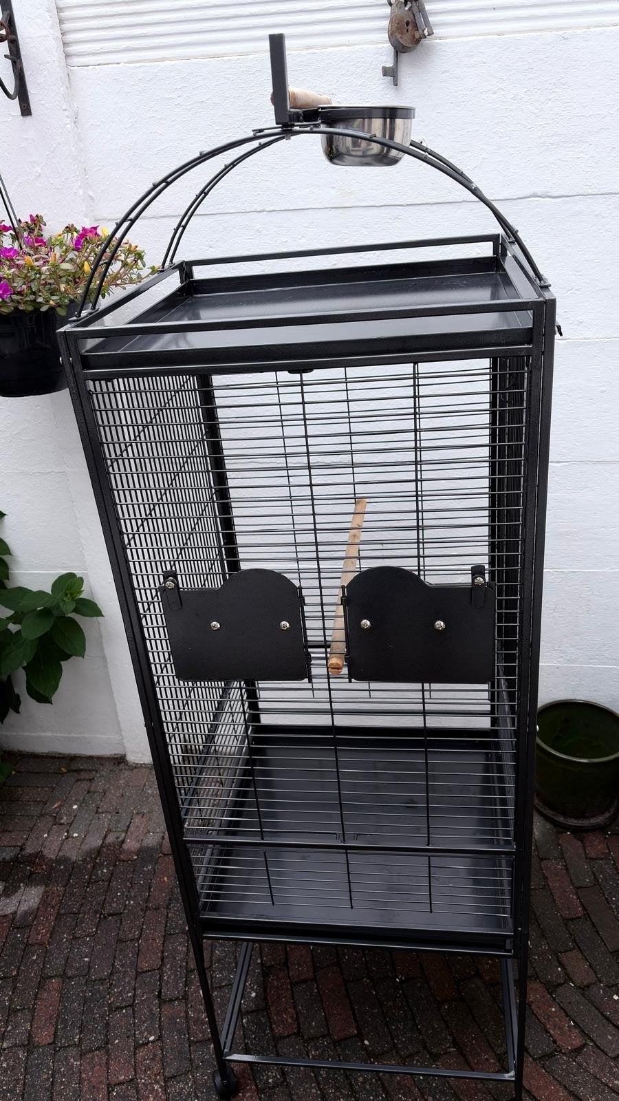 Vogelkooi Helios Villa Zwart, Dieren en Toebehoren, Ophalen, Zo goed als nieuw, Metaal, Vogelkooi