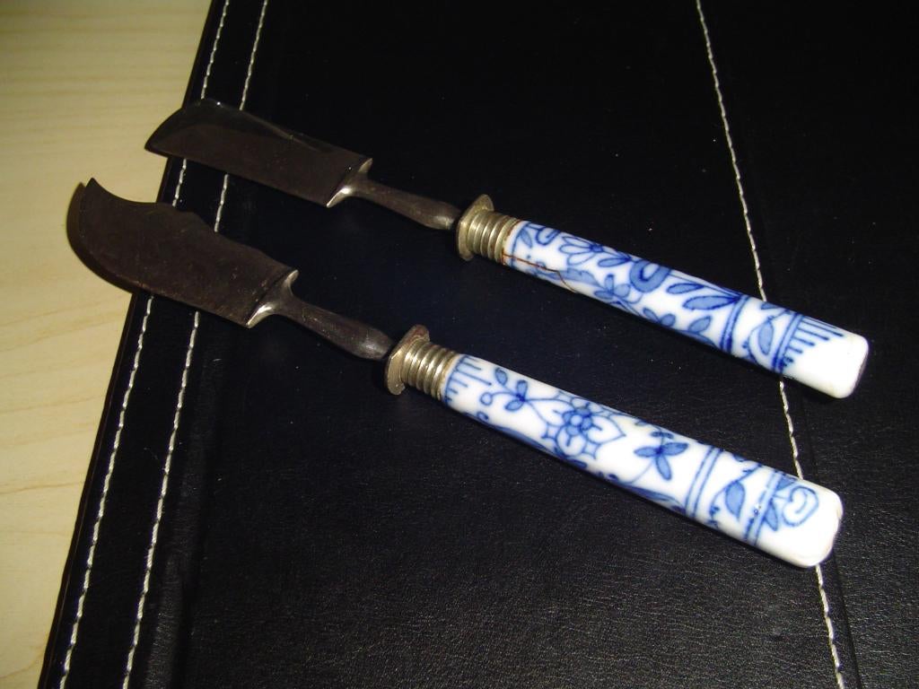 OUDE BOTER EN VIS MESJES, Antiek en Kunst, Antiek | Bestek, Ophalen of Verzenden
