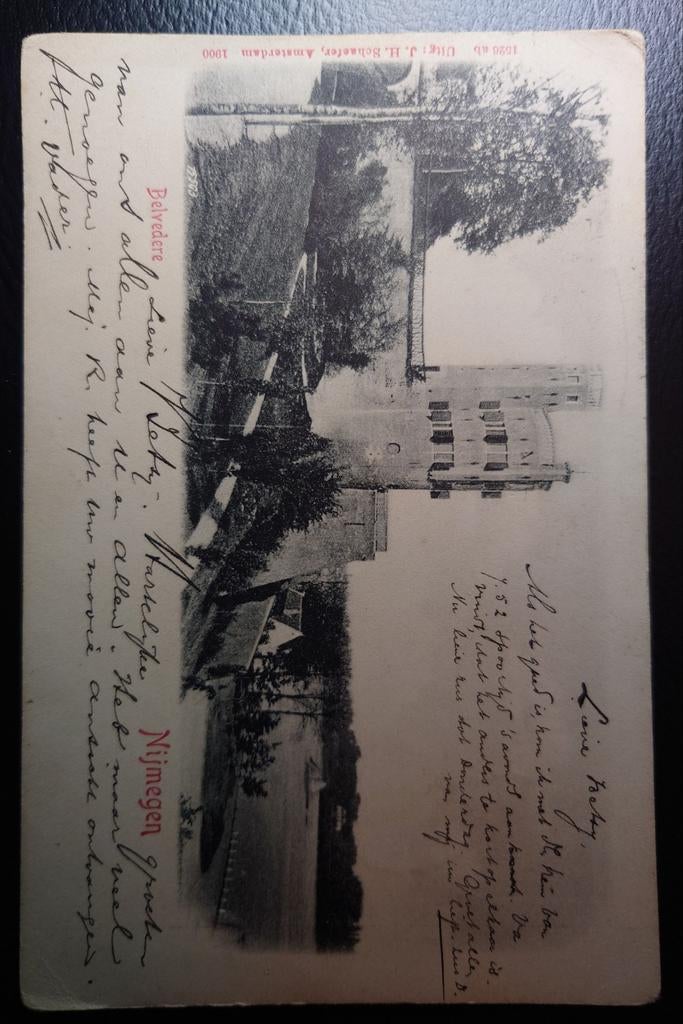 Kaart 1901 Nijmegen belveder, Ophalen of Verzenden, Voor 1920, Gelopen, Gelderland