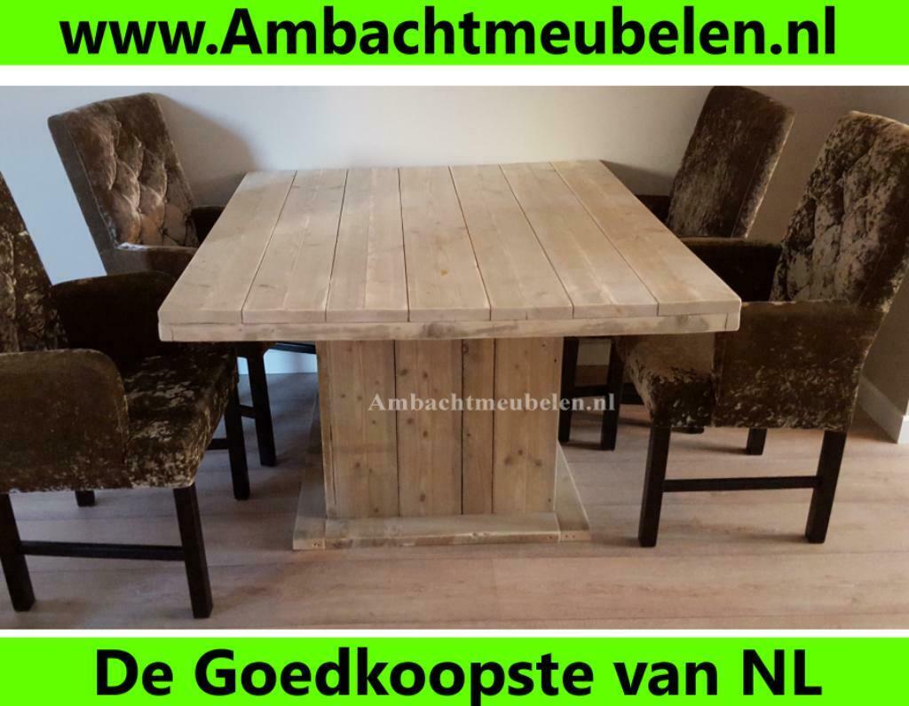steigerhout eettafel Eettafel METALEN Poten SHOWROOM OPEN !!, Ophalen, Nieuw
