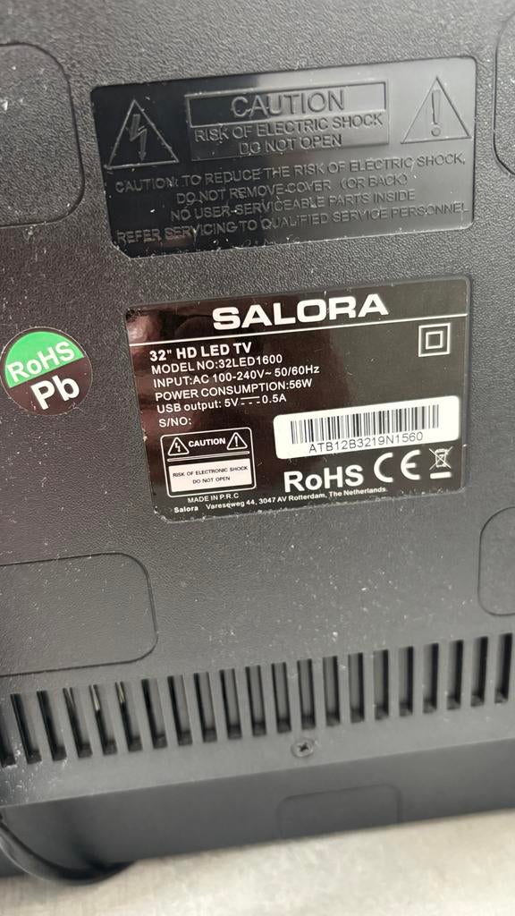 Salora 32 inch HD LED TV, 50 Hz, HD Ready (720p), 80 tot 100 cm, Smart TV