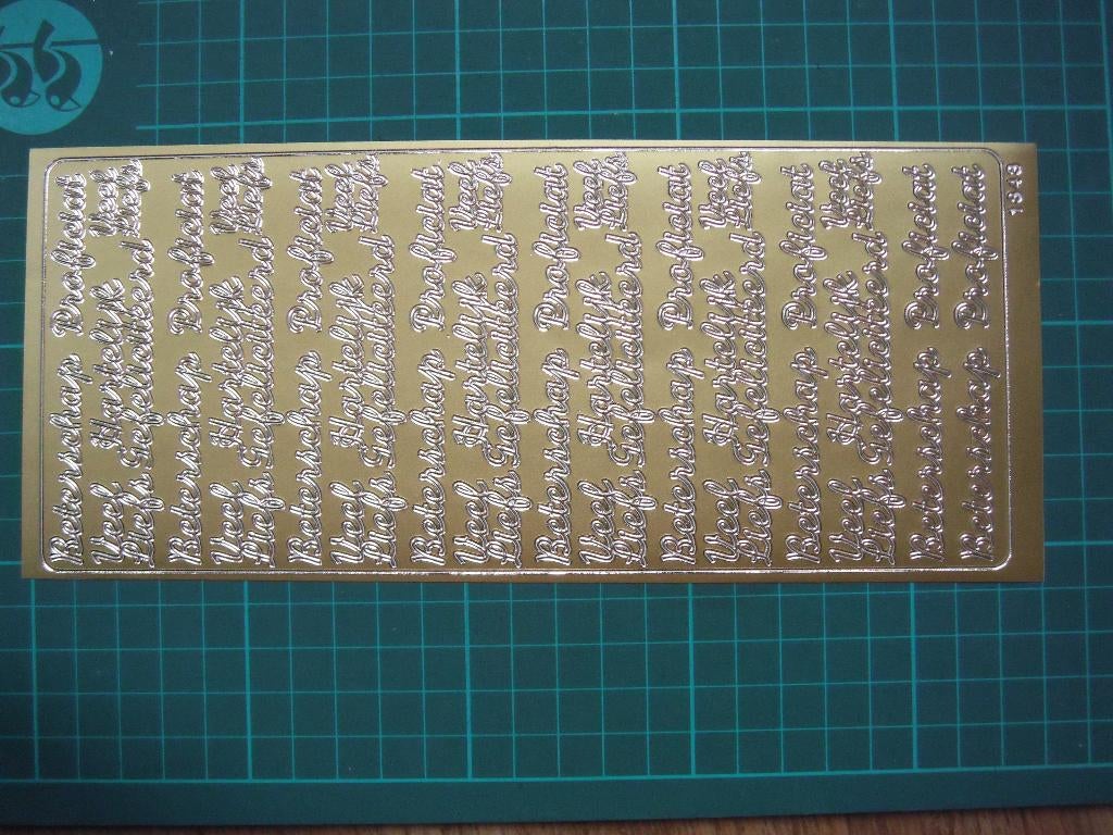 Peel off stickers goud - 24 foto's - 7 voor 1,00, Hobby en Vrije tijd, Ophalen of Verzenden, Nieuw, Overige thema's, Overige typen