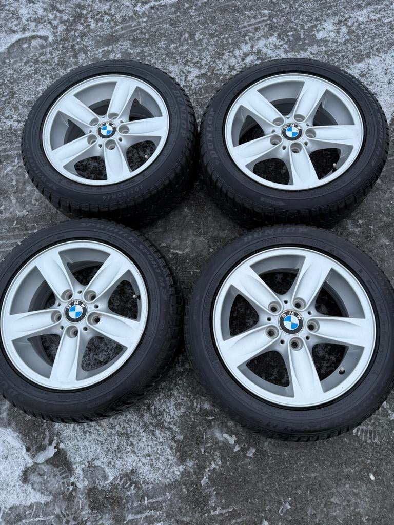 16 inch set bmw 5 x120 met winterbanden dunlop, Auto-onderdelen, Banden en Velgen, 14 inch, 175 mm, Banden en Velgen, Ophalen of Verzenden