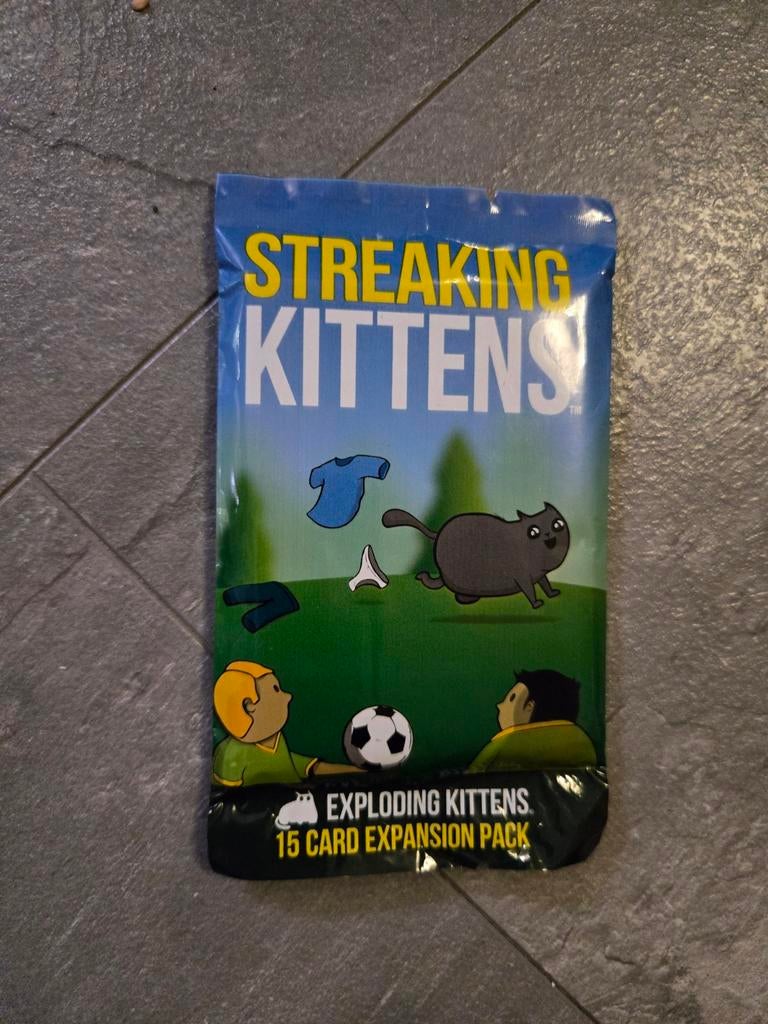 Streaking Kittens Expansie Exploding Kittens, Hobby en Vrije tijd, Gezelschapsspellen | Kaartspellen, Nieuw, Drie of vier spelers