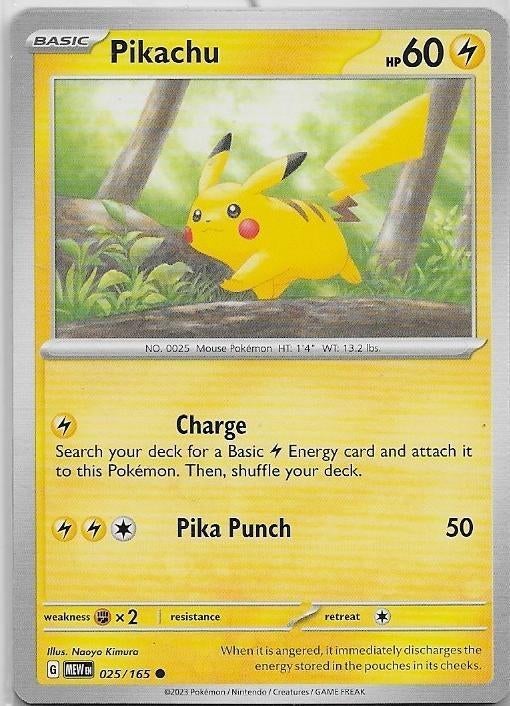 Pokemon 151,  Pikachu [common] 25/165, Hobby en Vrije tijd, Verzamelkaartspellen | Pokémon, Ophalen of Verzenden, Nieuw, Losse kaart