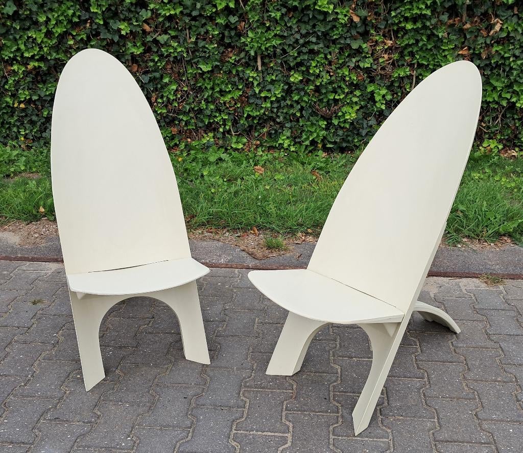 2 Dutch Design stoelen B.P.H. ontwerp dr. B. Schwarz, Ophalen, Kunststof, Gebruikt, Twee