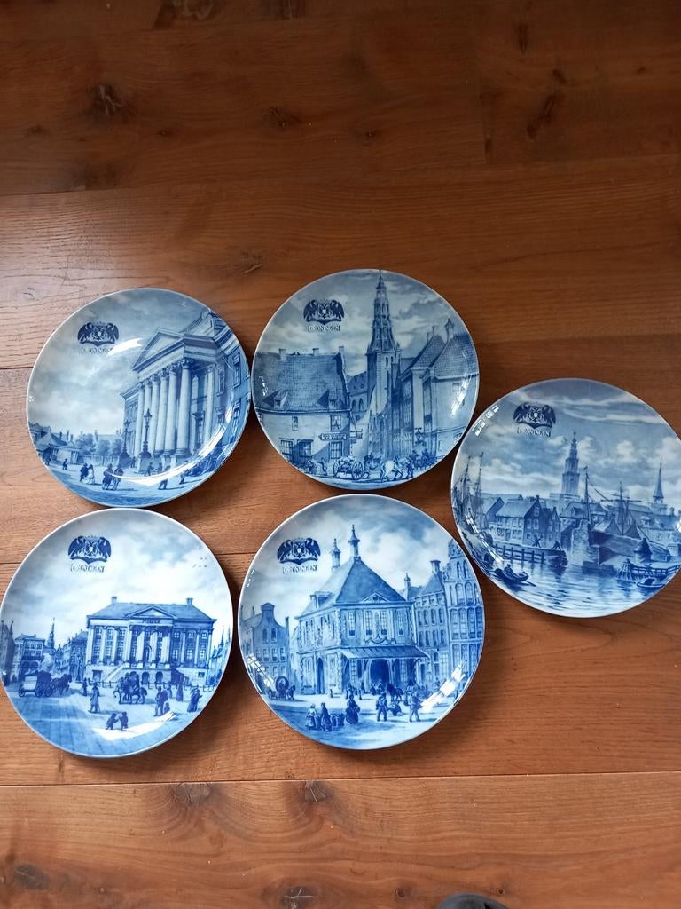 5 Kaiser wand borden Groningen, Antiek en Kunst, Ophalen of Verzenden