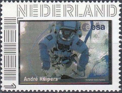 Nederland- Persoonlijke-Ruimtevaart-Andre Kuipers- ESA -2- P, Postzegels en Munten, Postzegels | Nederland, Ophalen of Verzenden