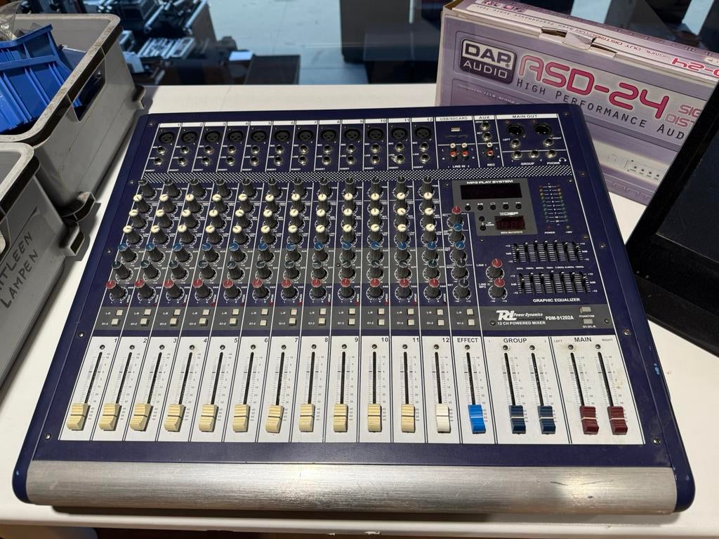 12 kanaals powermixer, Ophalen of Verzenden, Zo goed als nieuw, 10 tot 20 kanalen