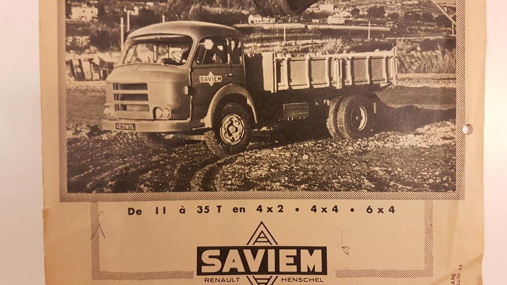 Renault Saviem fabrieksfoto's instructieboekje Advertentie., Ophalen of Verzenden, Zo goed als nieuw, Overige merken