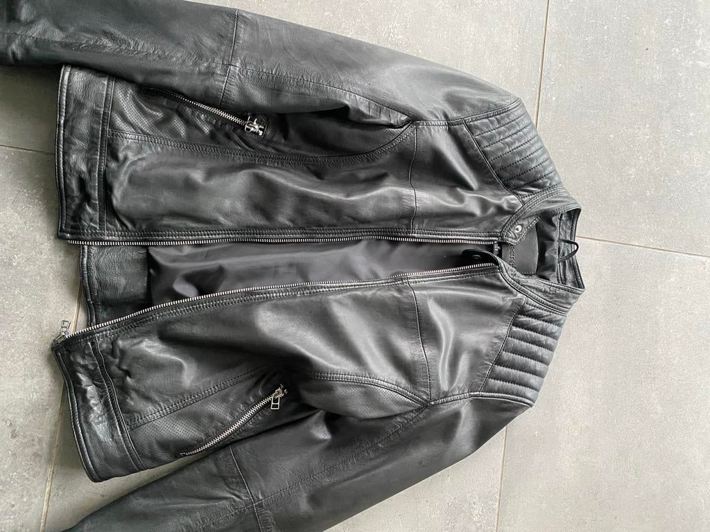 Stoere Goosecraft Leren Biker Jas - Maat M, Ophalen of Verzenden, Nieuw, Maat 48/50 (M), Zwart
