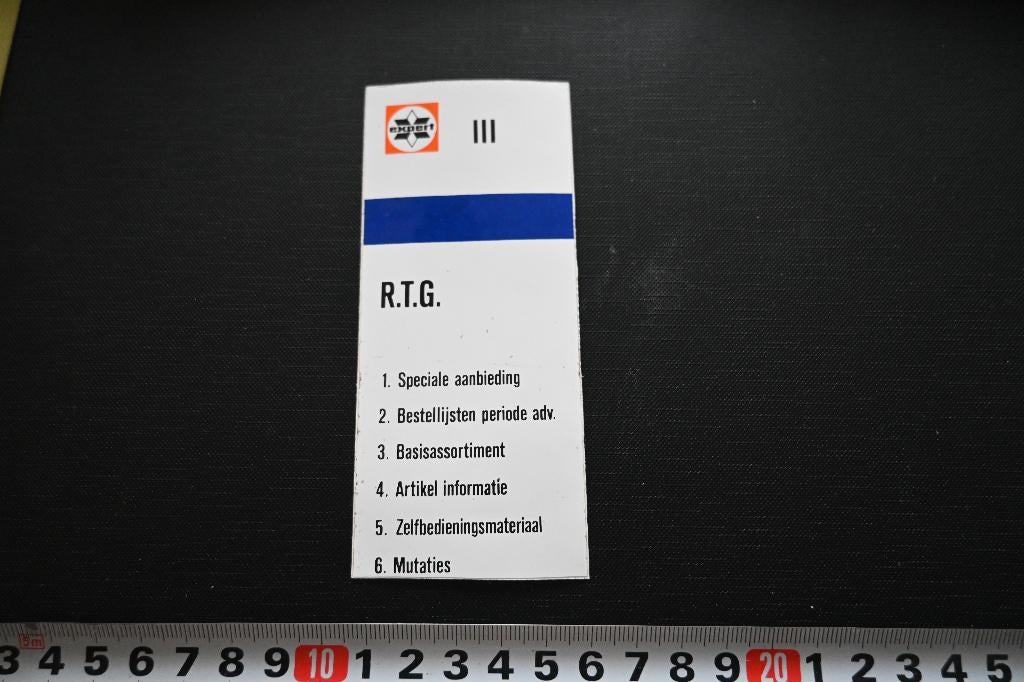 sticker expert RTG codes, Ophalen, Zo goed als nieuw