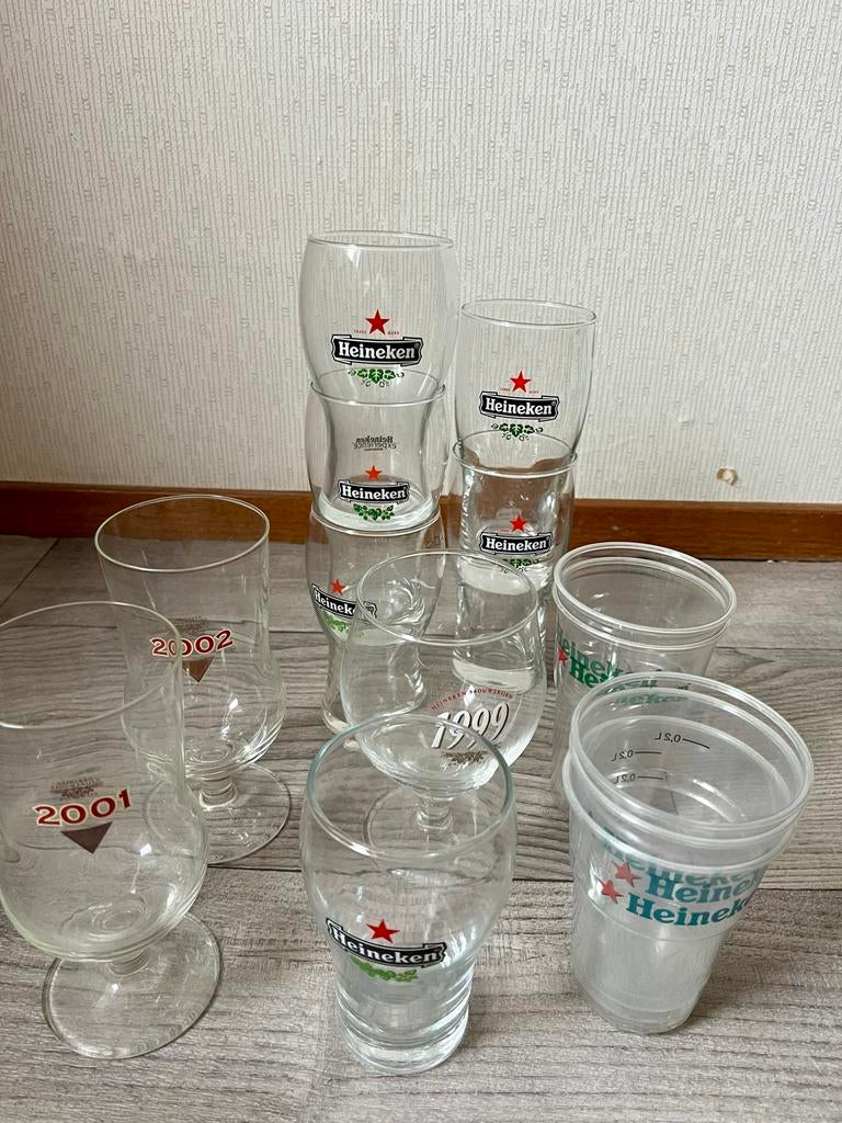 Verzameling Heineken bierglazen, Verzamelen, Biermerken, Ophalen of Verzenden, Zo goed als nieuw, Glas of Glazen, Heineken