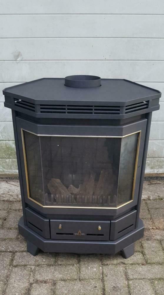 Mooie Barbas gaskachel met 1 deur, Huis en Inrichting, Kachels, Ophalen of Verzenden, Gebruikt, Gas, Vrijstaand