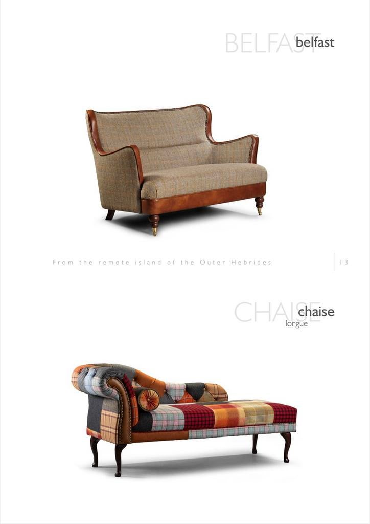 Originele Harris Tweed Chesterfield Collectie fauteuils Stof, Ophalen of Verzenden, Nieuw, 75 tot 100 cm, Leer