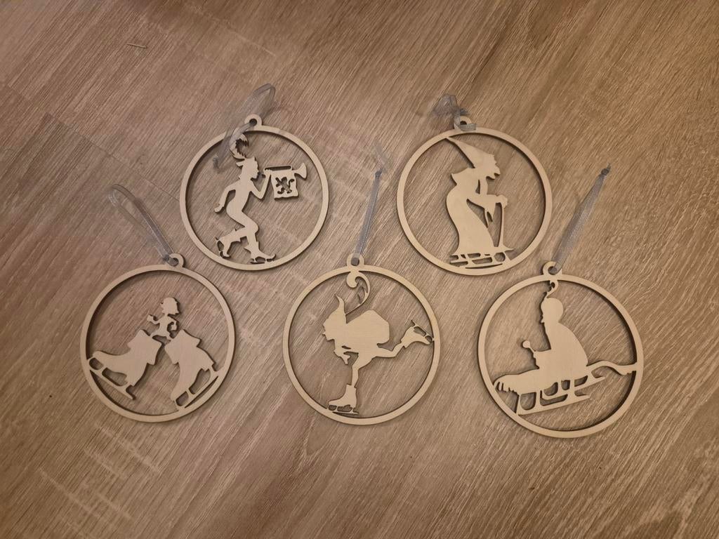 Kerst hangers efteling niet origineel, Ophalen of Verzenden, Zo goed als nieuw, Beeldje of Poppetje