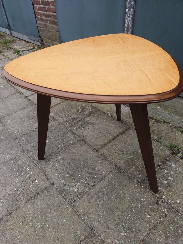 Vintage palletafel teak/ hout., Ophalen, Gebruikt, 50 tot 100 cm, Sixties