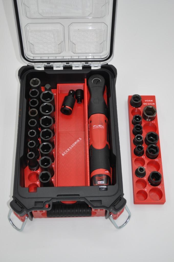 Milwaukee Packout Insert  M12 Slagmoersleutel M12 FIR12 1/2”, Almere, Nieuw, GEREED3D, Ophalen of Verzenden