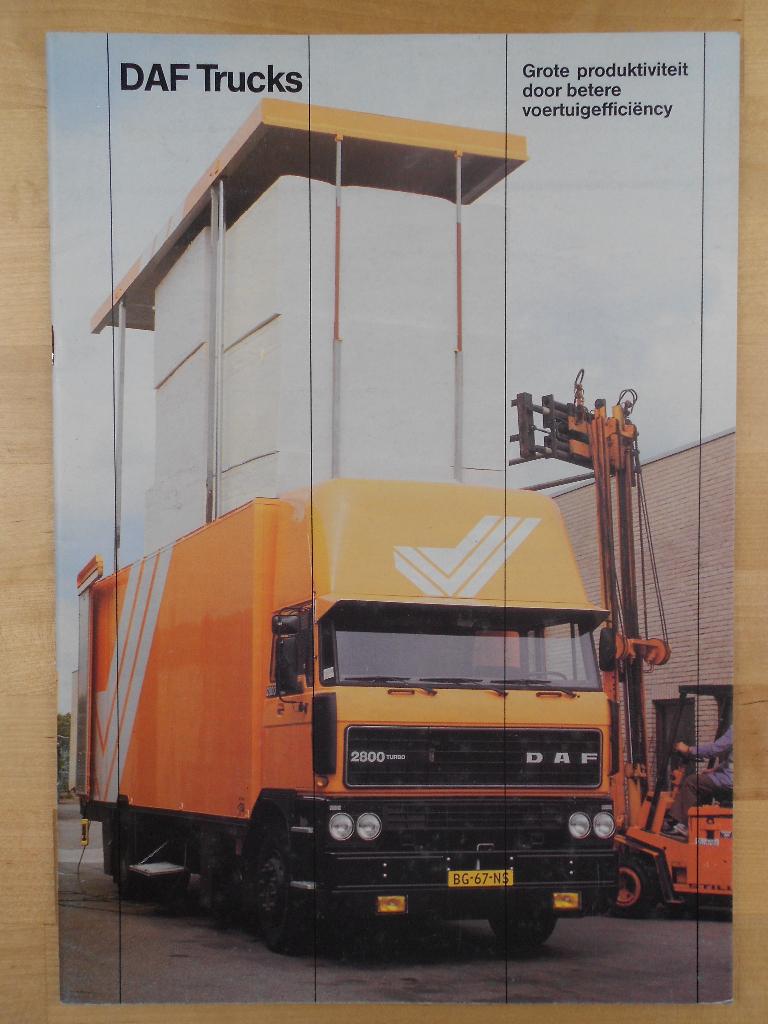 DAF Topsleeper Brochure ca 1983 - NL - 3300 2800 2500 2300, Ophalen of Verzenden, Zo goed als nieuw, Overige merken, DAF