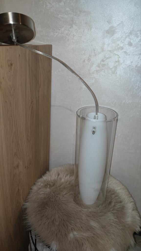 Philips Massive lamp onbeschadigd, Huis en Inrichting, Woonaccessoires | Vazen, Zo goed als nieuw, Wit, Minder dan 50 cm, Glas