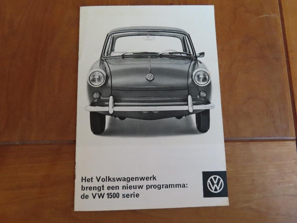 Folder Volkswagen 1500, VW 1500 cabrio, VW Karmann Ghia 1963, Volkswagen, Ophalen of Verzenden, Zo goed als nieuw, Volkswagen