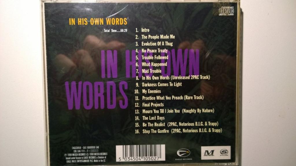 2Pac - In His Own Words, Ophalen of Verzenden, 2000 tot heden, Zo goed als nieuw