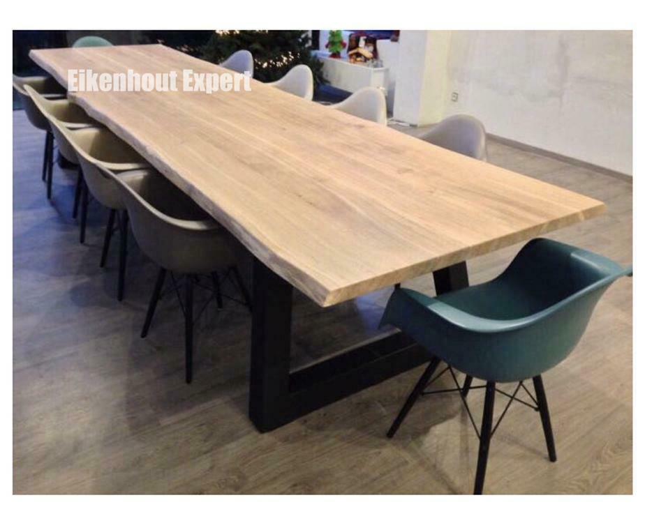 Foto 23 van Eiken Boomstam Eettafel Tafel Eikenhout BINNEN 1WEEK BEZORGD