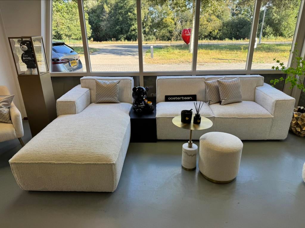 ACTIE - Luxe Vevet Teddy Loungebank Richard 200x290cm NIEUW, Huis en Inrichting, Banken | Bankstellen, 250 tot 300 cm, Info@oosterbaanwonen.nl