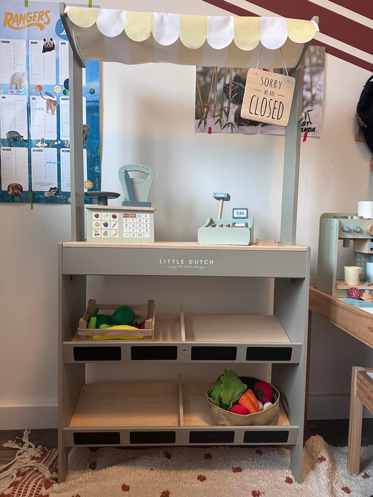 Little dutch winkeltje / marktkraampje met accesoires, Ophalen, Zo goed als nieuw, Jongen of Meisje