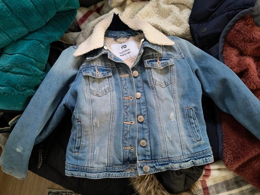 YD spijkerjas met teddy voering maat 146, Kinderen en Baby's, Jongen of Meisje, Ophalen of Verzenden, Zo goed als nieuw, YD