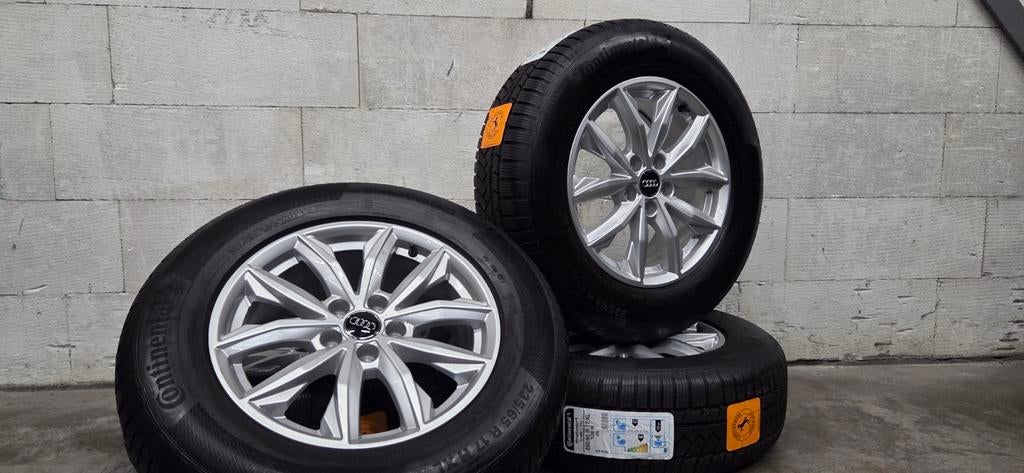 17" Audi Q5 / hybrid orig velgen Continental winterbanden, Auto-onderdelen, Gebruikt, Banden en Velgen, 17 inch, 235 mm