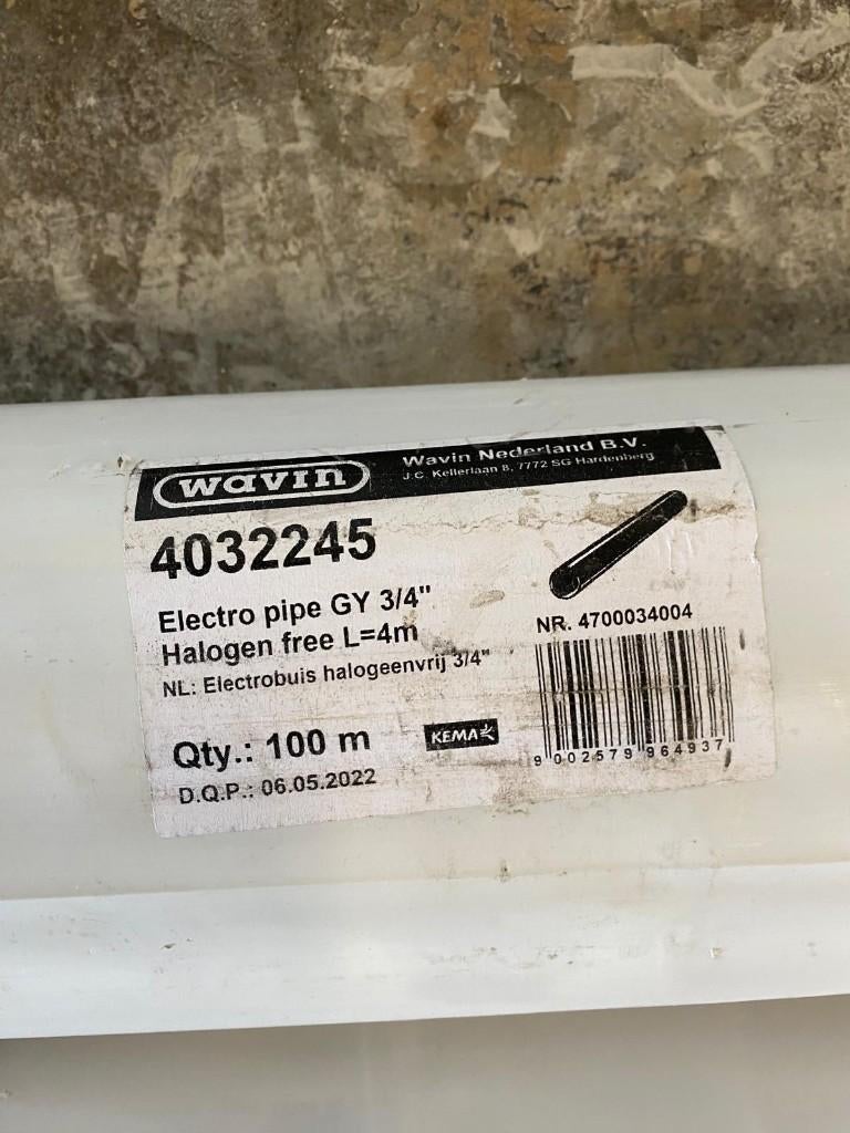 Walvin halogeenvrij installatiebuis 19mm 50M 4m lengtes, Ophalen, Nieuw, Overige typen