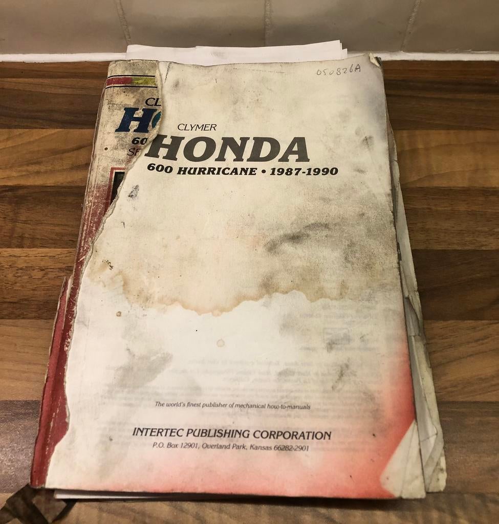 Werkplaatshandboek cbr 600 f1 hurricane 1987 1990, Ophalen of Verzenden