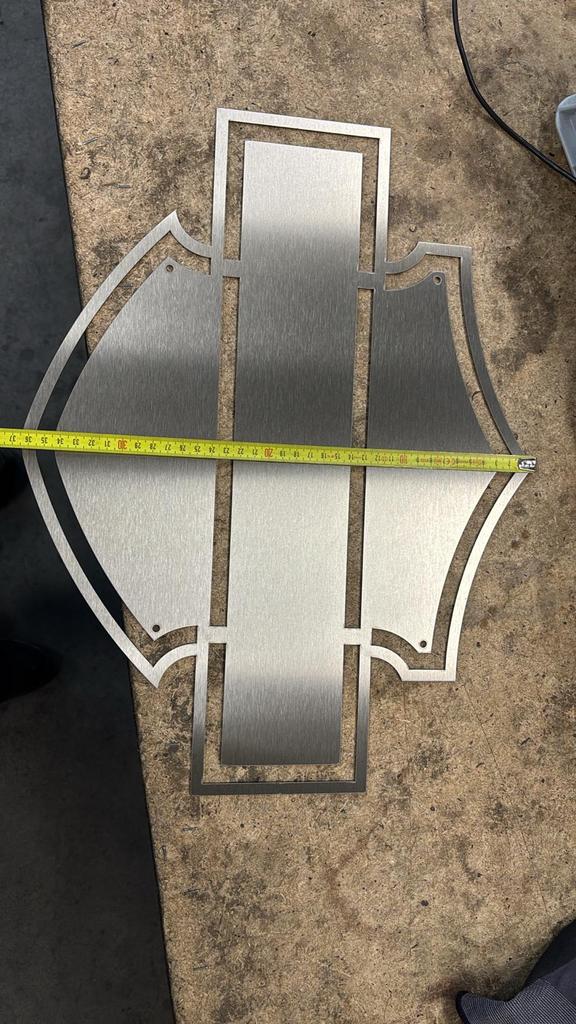 RVS Harley Davidson wandschild garage schuur mancave, A, Nieuw, Ophalen of Verzenden, A