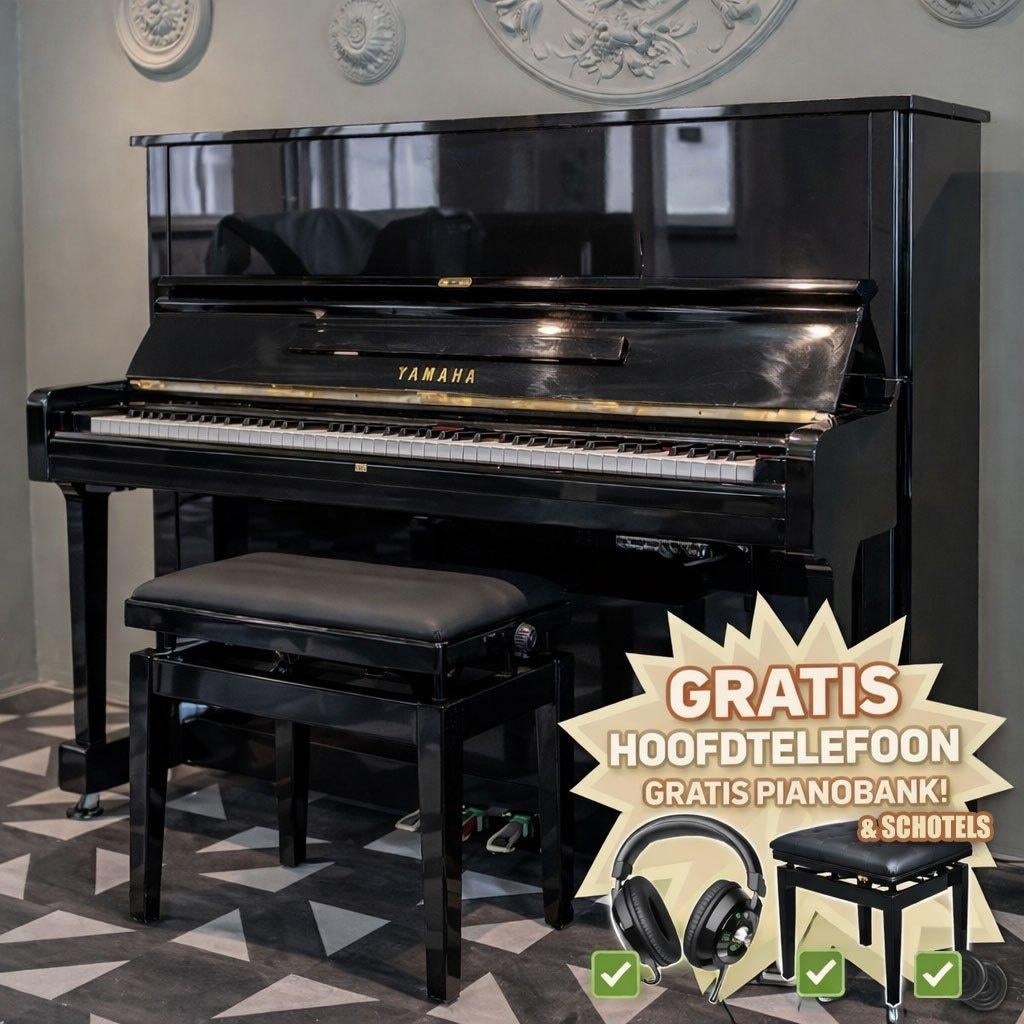 Aanbieding Yamaha U1 & U3 occ. Silent piano's, Verzenden, Zwart, Zo goed als nieuw, Piano