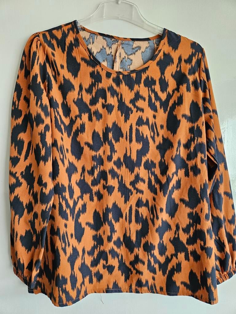 Leuke blouse van Shein, Maat 38/40 (M), Bruin, Ophalen of Verzenden, Zo goed als nieuw