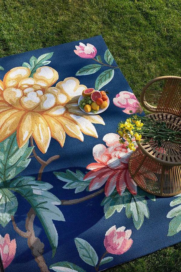 Brink en Campman in-outdoor tapijt Wedgwood Midnight garden, Ophalen, 150 tot 200 cm, Rechthoekig, Nieuw