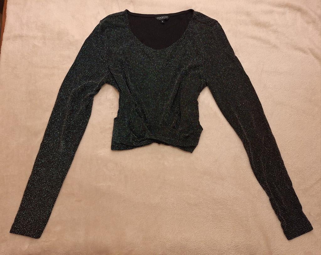 CoolCat glitter top/ t-shirt, Zwart, Ophalen of Verzenden, Zo goed als nieuw, Coolcat