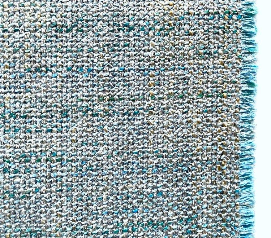 Montis Elliot 35 lichtblauw/groen/grijs; 19 meter meubelstof, Overige materialen, Blauw, 120 cm of meer, Ophalen of Verzenden