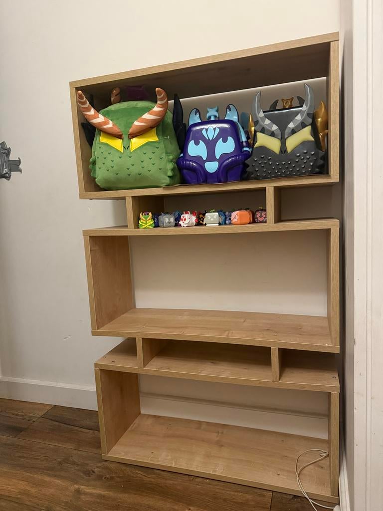 Houten Boekenkast met Open Vakken, Huis en Inrichting, Kasten | Boekenkasten, Gebruikt, 100 tot 150 cm, 150 tot 200 cm, 25 tot 50 cm
