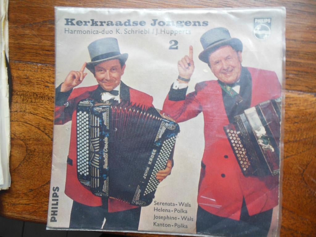 single ep kerkraadse jongens philips record harmonica duo, Gebruikt, Overige genres, 7 inch, Ophalen of Verzenden