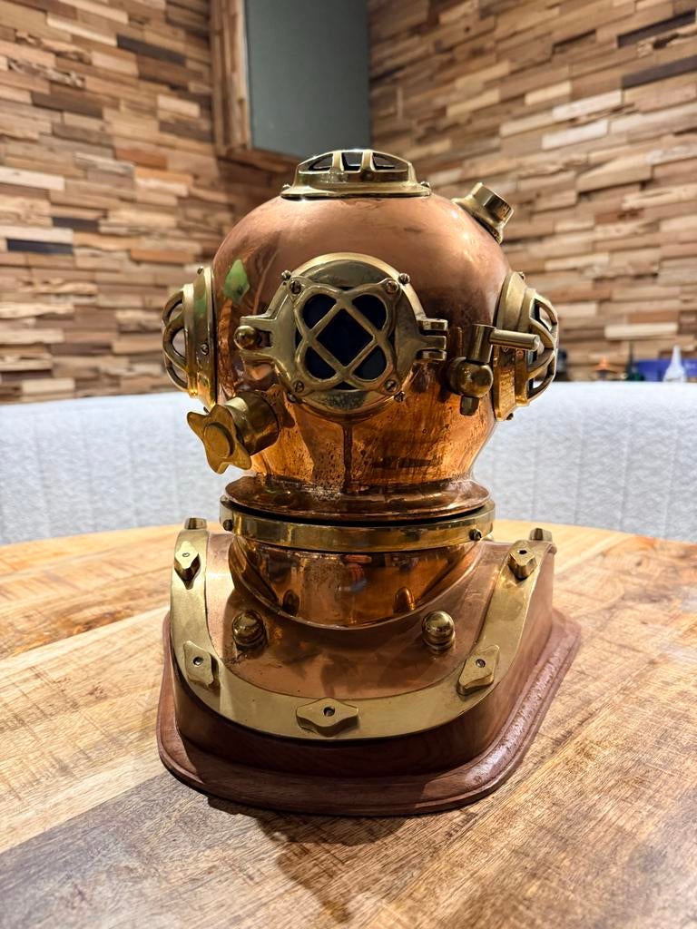 Vintage Duikhelm Koper & Messing Decoratie, Antiek en Kunst, Antiek | Overige Antiek, Ophalen