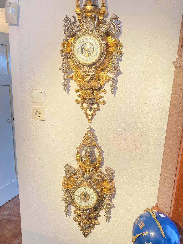 Zeldzame cartelklok set, Antiek en Kunst, Ophalen of Verzenden