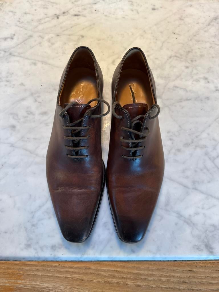 Carlos Santos lederen schoenen - (41,5) nieuw 395,-, Kleding | Heren, Schoenen, Zo goed als nieuw, Veterschoenen, Bruin, Ophalen of Verzenden