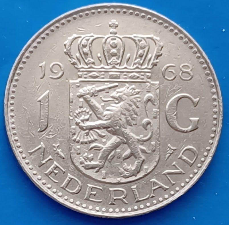 1 gulden 1968 - Juliana, Postzegels en Munten, Munten | Nederland, 1 gulden, Koningin Juliana, Verzenden