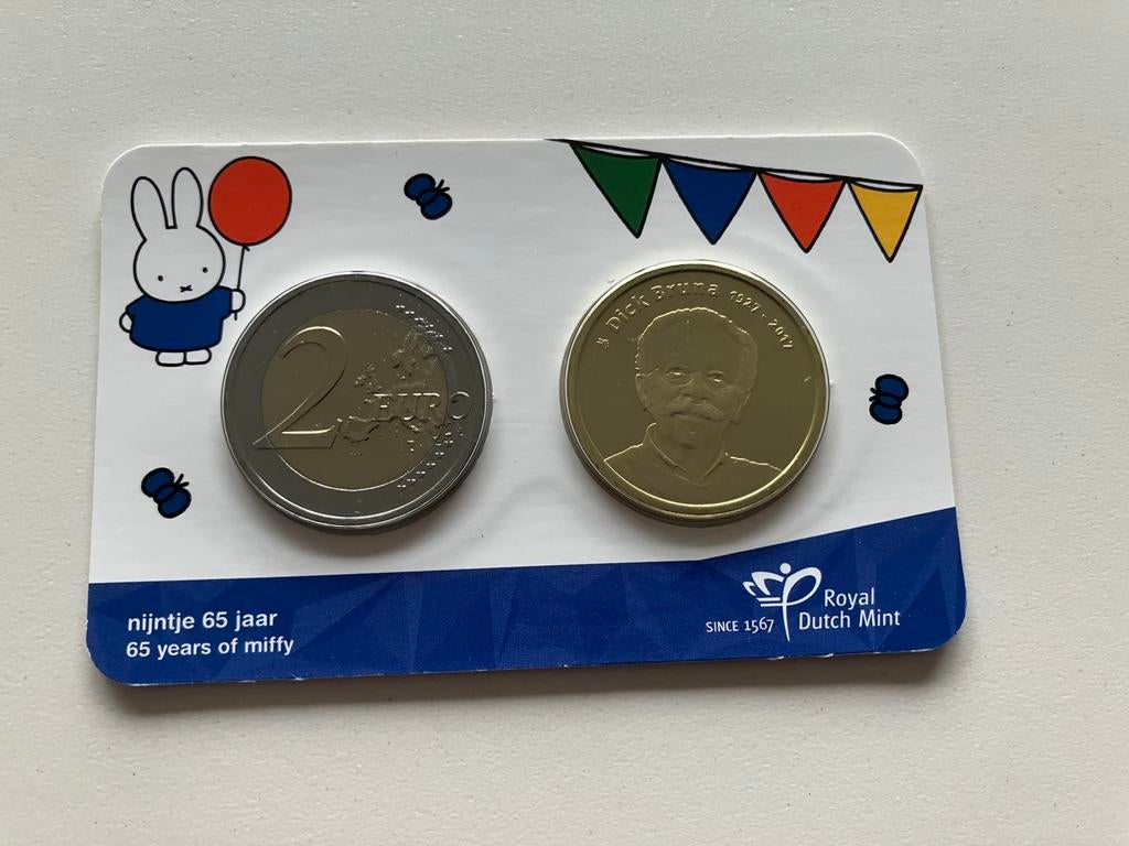 Coincard Nijntje 65 Jaar 2 euromunt en penning, Postzegels en Munten, Munten | Nederland, Verzenden, Koningin Beatrix, Euro's