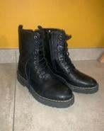 Veterboots zwart  leer 39 Cellini, Zwart, Ophalen of Verzenden, Zo goed als nieuw, Lage of Enkellaarzen