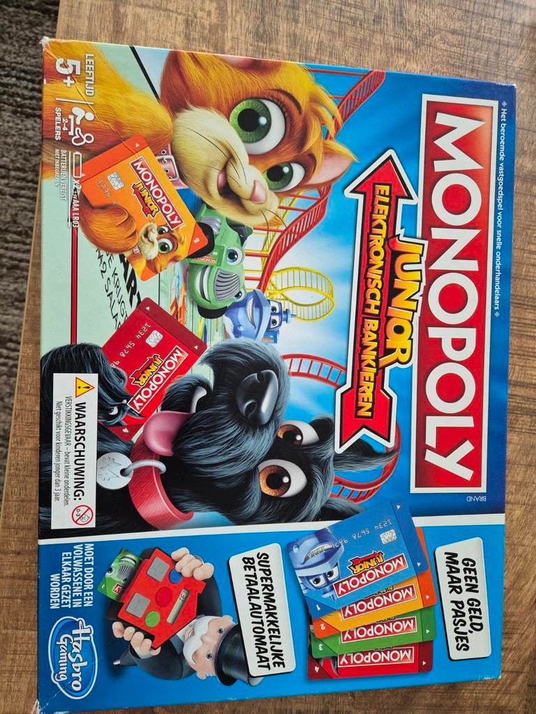 Monopoly Junior - Leuk en Leerzaam!, Ophalen of Verzenden, Zo goed als nieuw, Drie of vier spelers, Hasbro