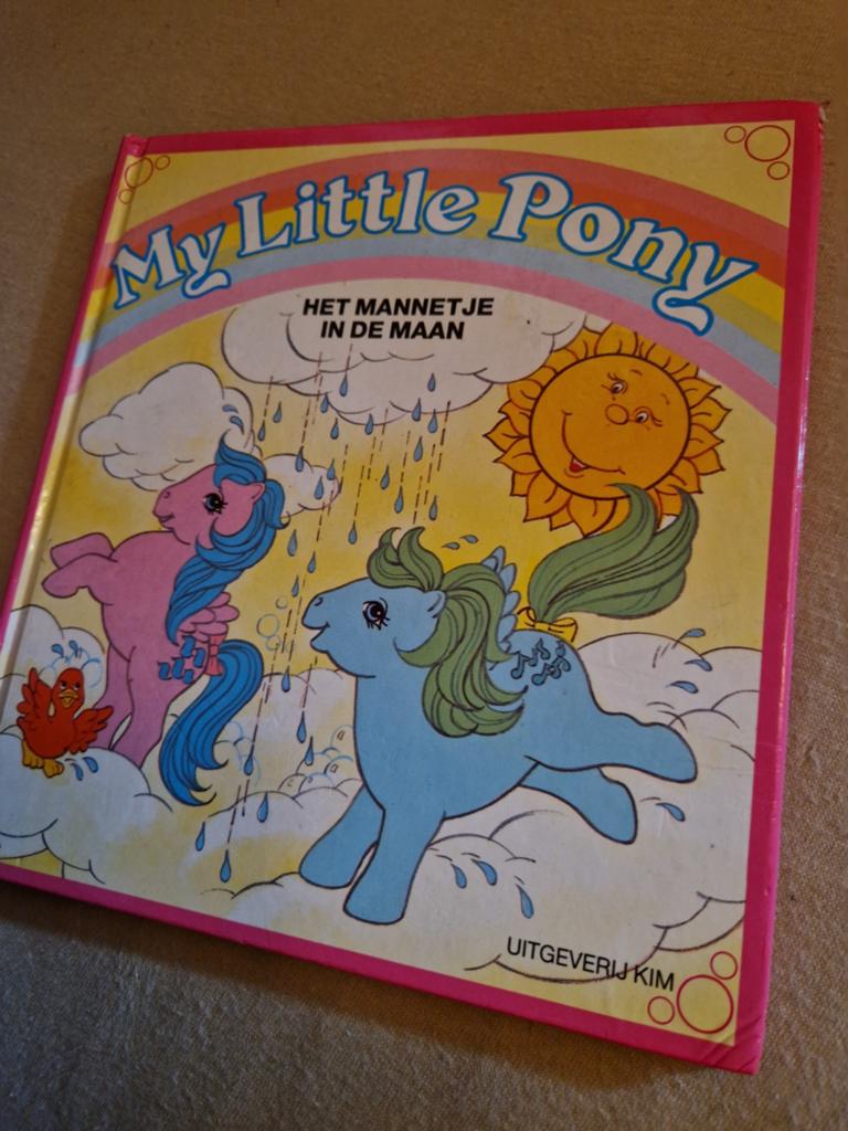 1986 mlp my little pony boek het mannetje in de maan hasbro, Ophalen of Verzenden